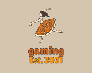 Dance - Girl Pizza Skirt logo design