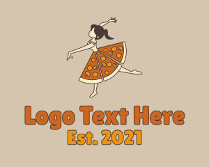 Pizza - Girl Pizza Skirt logo design