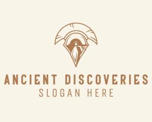 Spartan Helmet Armor  logo design