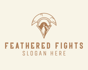 Spartan Helmet Armor  logo design