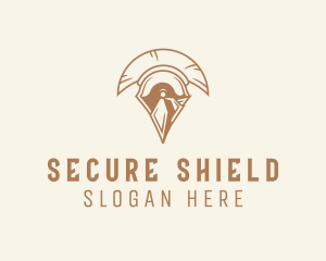 Safety - Spartan Helmet Armor logo design