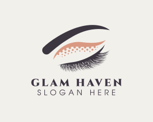 Glam - Eyelash Eyeshadow Glam logo design