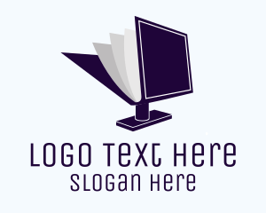 Literature - Book Computer Monitor logo design