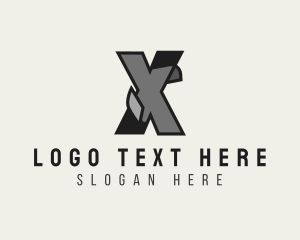 Letter X - Tape Paper Adhesive logo design
