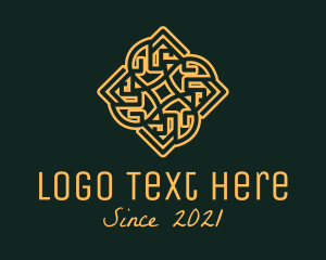 Scottish - Golden Intricate Tile logo design