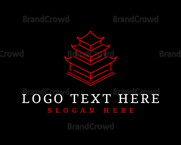 Asian Traditional Pagoda Logo