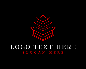 Tour Guide - Asian Traditional Pagoda logo design