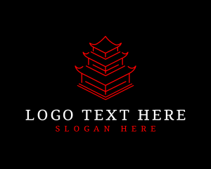 Asian Traditional Pagoda Logo