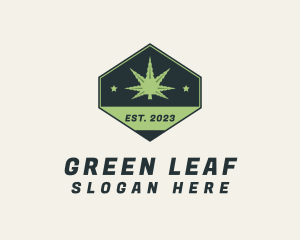 Organic Cannabis Leaf logo design