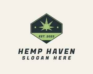 Organic Cannabis Leaf logo design