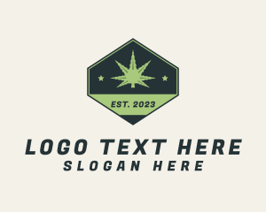 Green - Organic Cannabis Leaf logo design