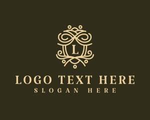 Institution - Premium Hotel Luxury Crest logo design