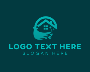 Cleaning - Mop Cleaning Housekeeping logo design