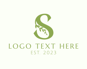 Jewelry - Nature Vine Letter S logo design