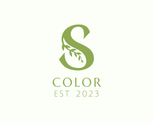 Skincare - Nature Vine Letter S logo design