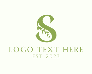 Modern - Nature Vine Letter S logo design