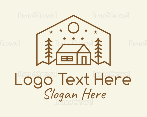 Hipster Outdoor House Logo