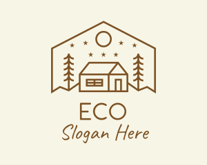 Hipster Outdoor House Logo