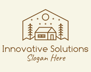 Hipster Outdoor House Logo