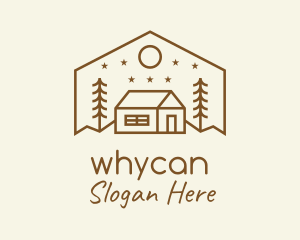 Tent - Hipster Outdoor House logo design