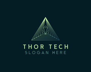 Pyramid Tech Developer logo design