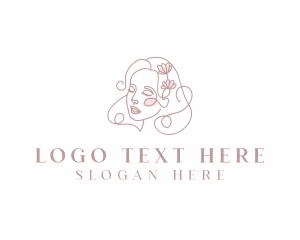 Dermatology - Floral Beauty Woman logo design
