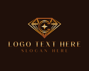 Luxury - Jewel Diamond Letter C logo design