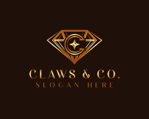 Jewel Diamond Letter C logo design