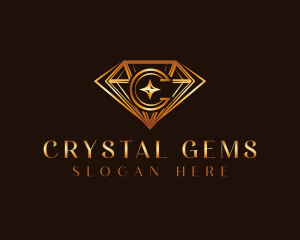 Jewel Diamond Letter C logo design