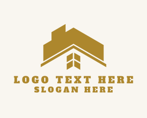 Apartment - Gold Roof Realty logo design