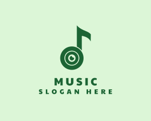 Musical Note Lens logo design