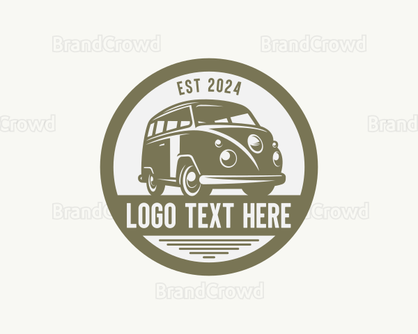 Hipster Van Automobile Logo