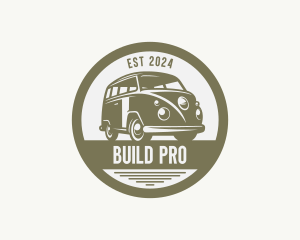 Emblem - Hipster Van Automobile logo design