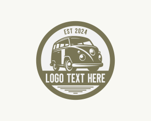 Hipster Van Automobile Logo