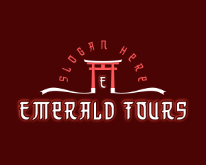 Japanese Gate Tour logo design