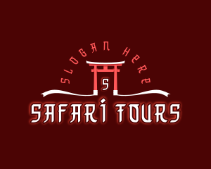 Japanese Gate Tour logo design