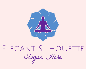 Yoga Instructor Silhouette  logo design