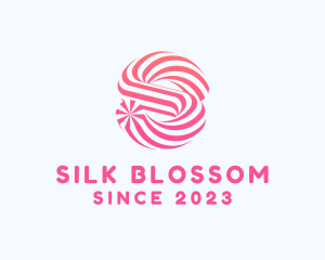 Striped Candy Letter S logo design