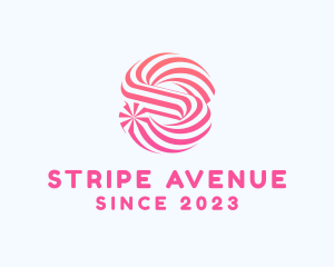 Striped - Striped Candy Letter S logo design