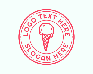 Creamery - Cold Ice Cream Dessert logo design