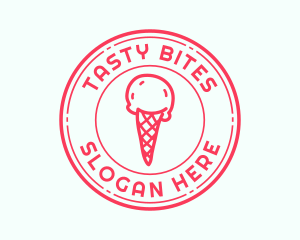 Cold Ice Cream Dessert  Logo