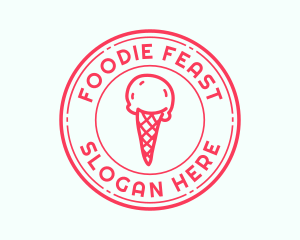 Cold Ice Cream Dessert  logo design