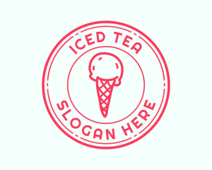 Cold Ice Cream Dessert  logo design