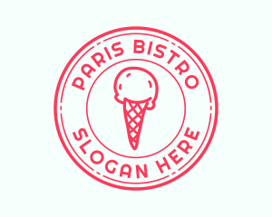 Cold Ice Cream Dessert  logo design