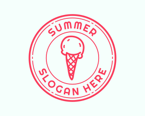 Cold Ice Cream Dessert  logo design