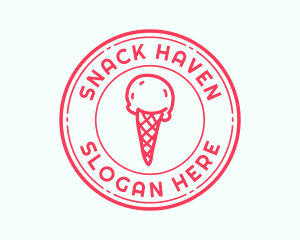 Cold Ice Cream Dessert  logo design