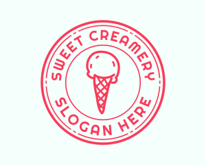 Cold Ice Cream Dessert  logo design