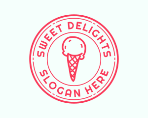 Cold Ice Cream Dessert  logo design