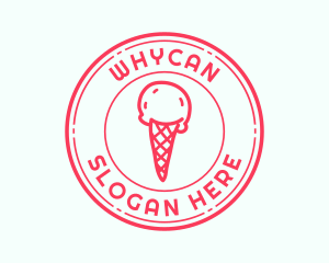 Food Stand - Cold Ice Cream Dessert logo design