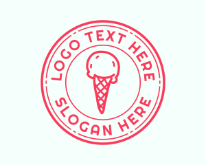 Yummy - Cold Ice Cream Dessert logo design